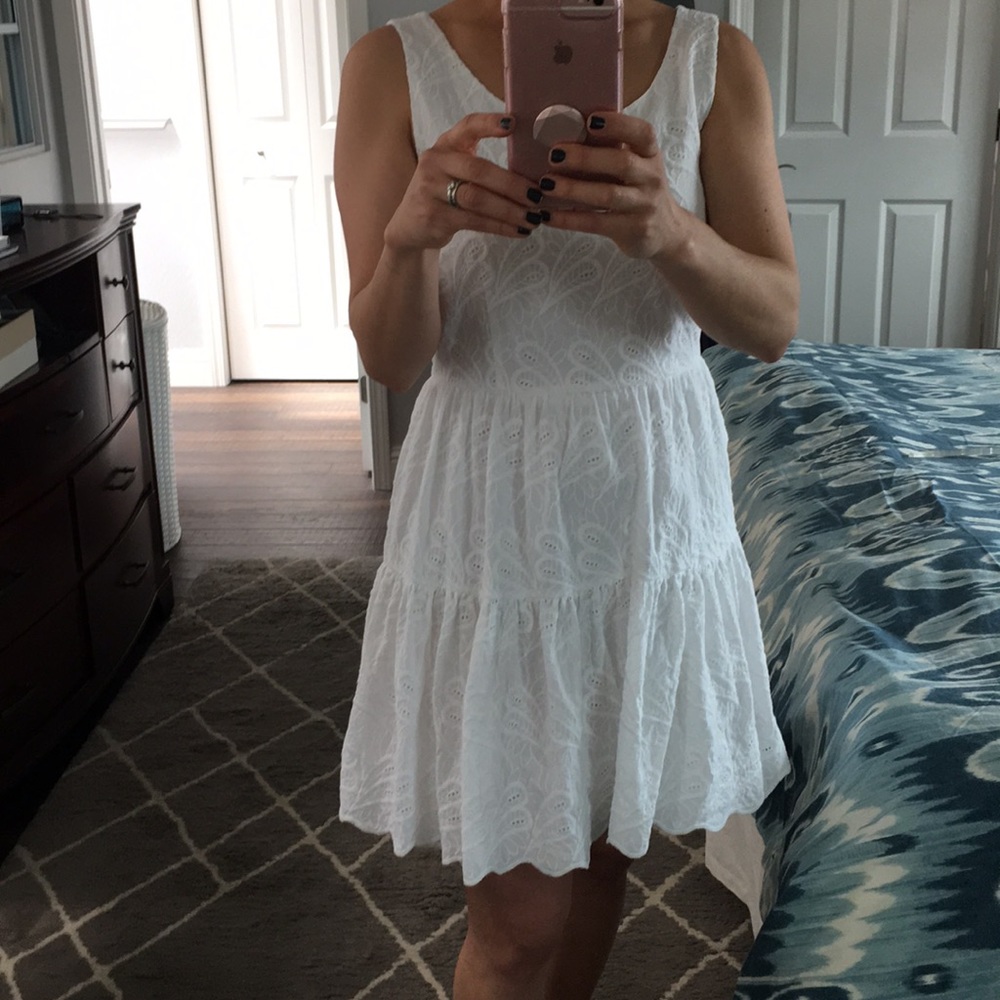Gianni Bini white eyelet dress small